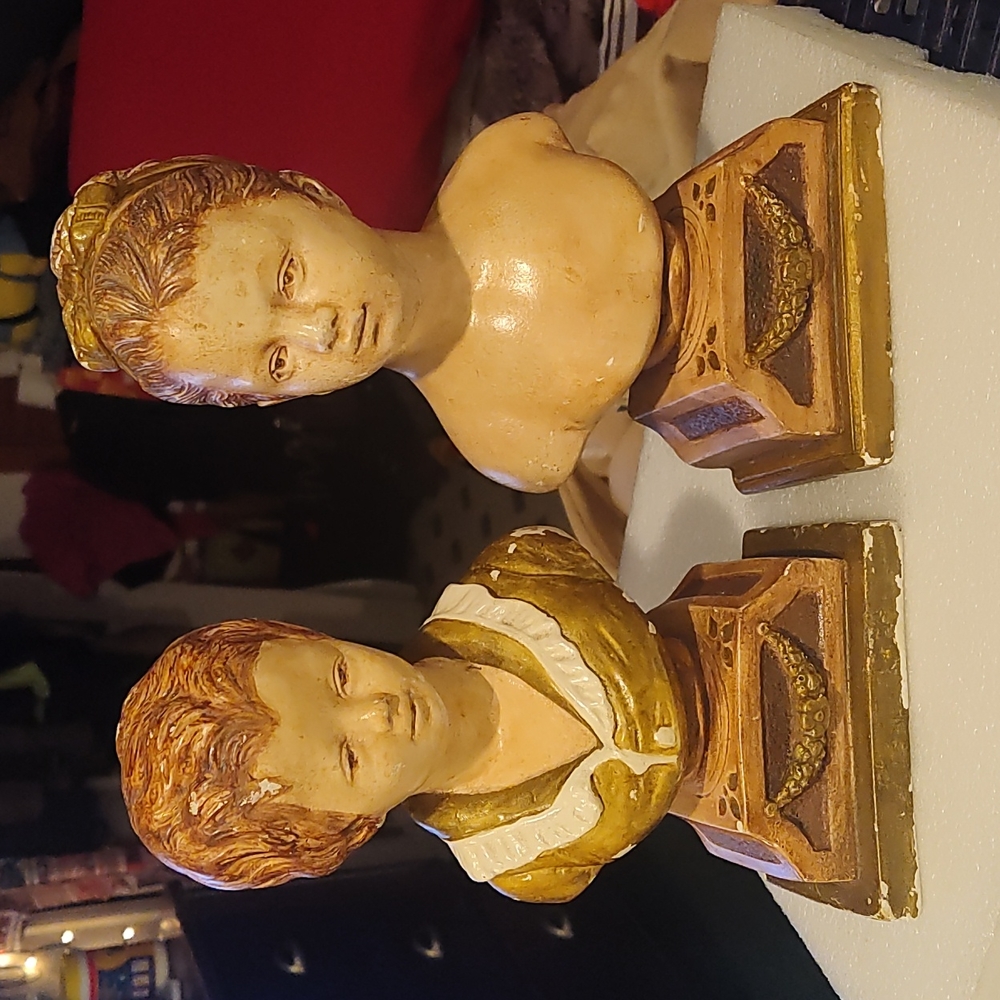Boy & Girl Vintage Japanese Statues
